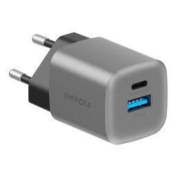 Сетевое зарядное устройство EnergEA Ampcharge GaN35 USB-C PD35 + USB-A QC30 total 35W Gunmetal купить в Уфе