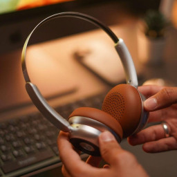 Беспроводные наушники Blupebble Echo Vintage Vibes серебристые фото 2