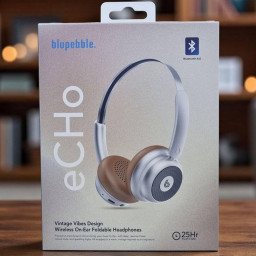 Беспроводные наушники Blupebble Echo Vintage Vibes серебристые фото 1