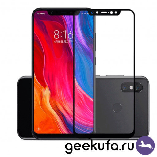 Защитное 3D стекло для телефона Redmi Note 6 (черное) Уфа купить в интернет-магазине