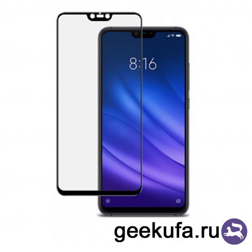 Защитное 3D стекло для телефона Xiaomi Mi 8 Lite (черное) Уфа купить в интернет-магазине