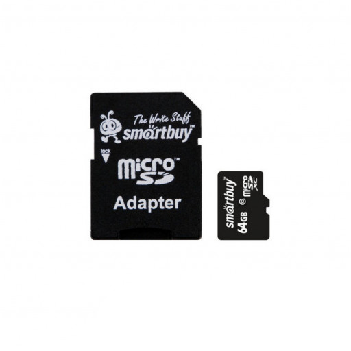 Карта памяти MicroSD SmartBuy 64Gb с адаптером Уфа купить в интернет-магазине