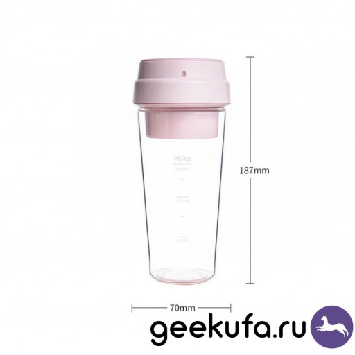 Портативный блендер Xiaomi 17PIN Star Firut Bottle 400ML розовый Уфа купить в интернет-магазине