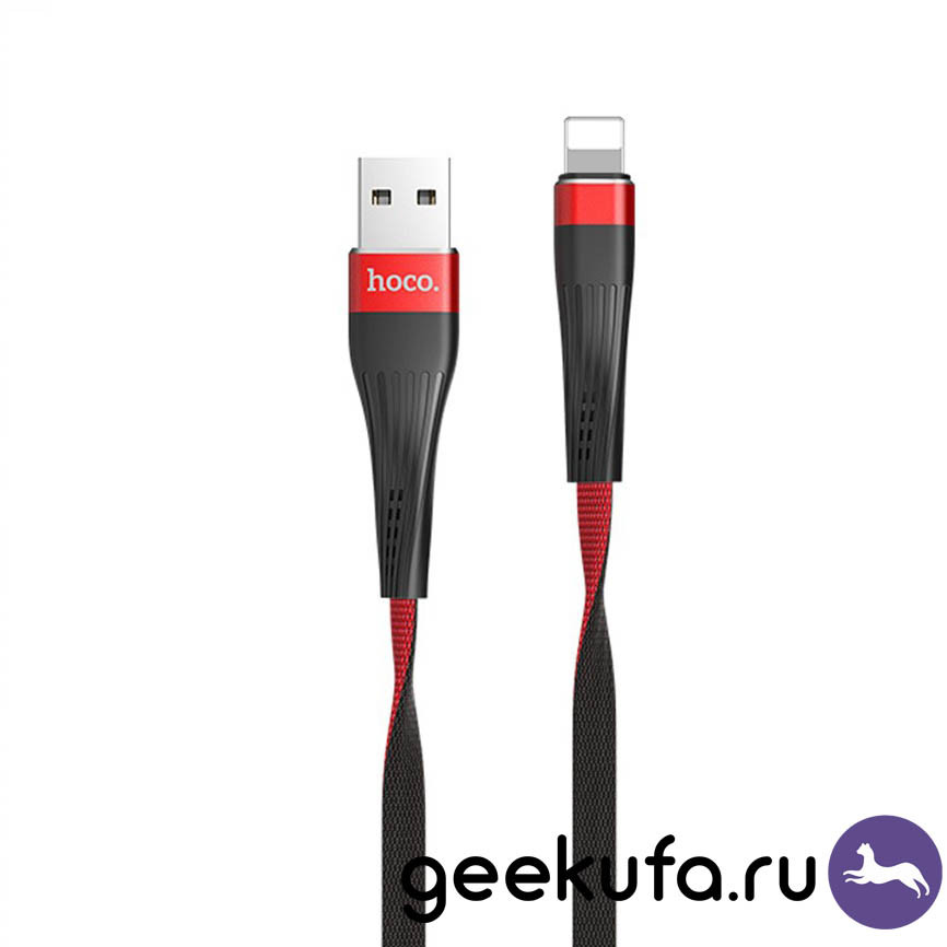 Lightning кабель Hoco U39 Slender Charging 1m красный Уфа купить в интернет-магазине
