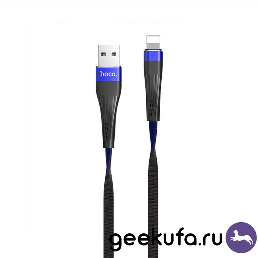 Lightning кабель Hoco U39 Slender Charging 1m синий Уфа купить в интернет-магазине