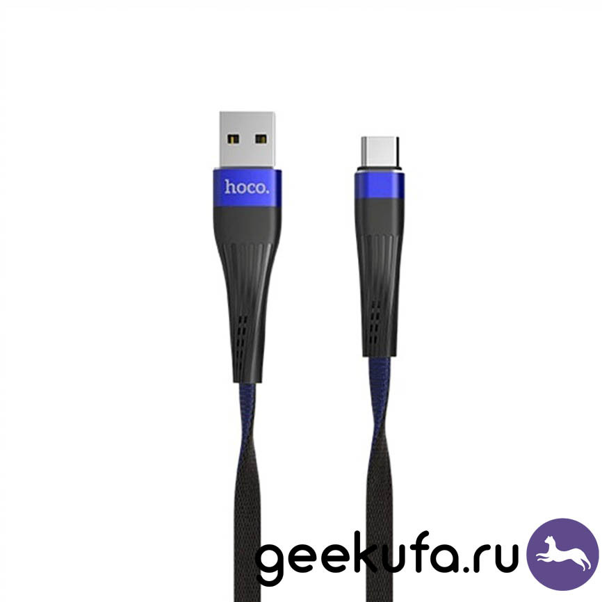 Type-C кабель Hoco U39 Slender Charging 1m синий Уфа купить в интернет-магазине