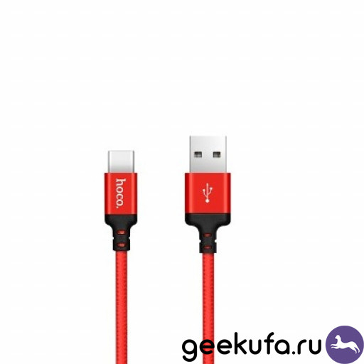 Type-C кабель Hoco X14 Time Speed 2m красный Уфа купить в интернет-магазине