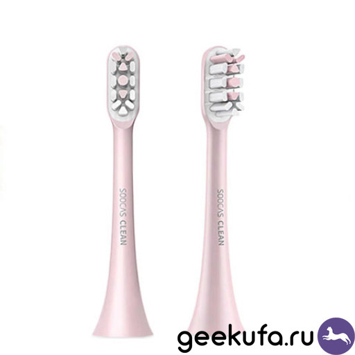 Сменные насадки для зубной щетки Soocare/Soocas X3 (2 шт) розовые Уфа купить в интернет-магазине