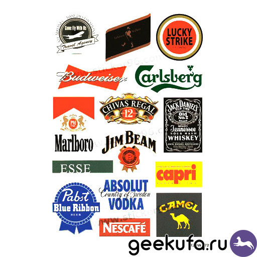 Sticker pack A4 Logo set 072 Уфа купить в интернет-магазине