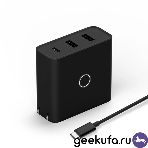 Сетевое зарядное устройство ZMI USB Desktop Fast Charger 65W (HA832) черное Уфа купить в интернет-магазине