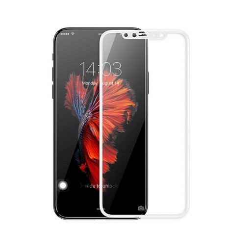 Защитное стекло Baseus 3D для iPhone X Glass Film комплект 0,3mm белое Уфа купить в интернет-магазине