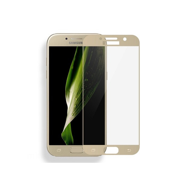 Защитное 3D стекло для телефона Samsung A3 A320 (золотое) Уфа купить в интернет-магазине