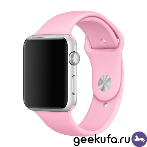Силиконовый ремешок для Apple Watch 38/40mm розовый песок Уфа купить в интернет-магазине