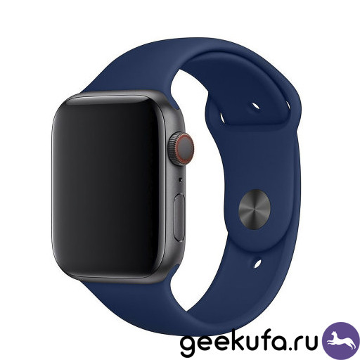 Силиконовый ремешок для Apple Watch 42/44mm синий Уфа купить в интернет-магазине