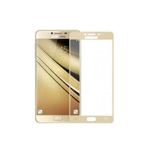 Защитное 3D стекло для телефона Samsung A5 A510 (золотое) Уфа купить в интернет-магазине