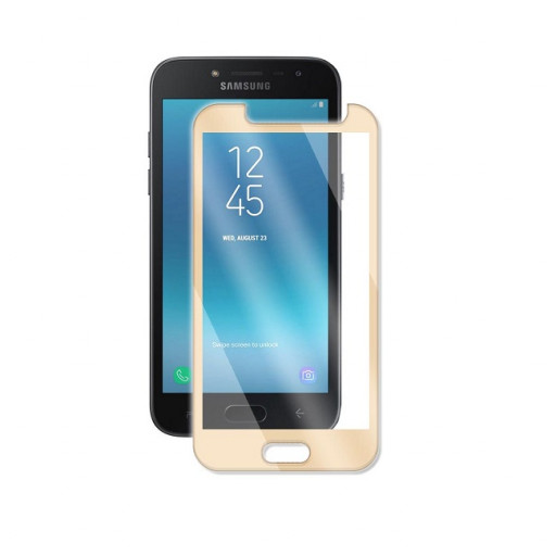 Защитное 3D стекло для телефона Samsung J2 2018 (золотое) Уфа купить в интернет-магазине