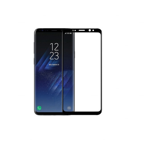 Защитное 3D стекло для телефона Samsung S9 (черное) Уфа купить в интернет-магазине