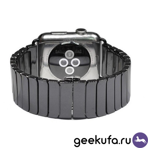 Браслет блочный для Apple Watch 38/40mm черный керамический Уфа купить в интернет-магазине