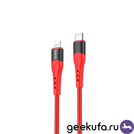 Lightning кабель HOCO U64 Superior PD cable Type-C красный Уфа купить в интернет-магазине