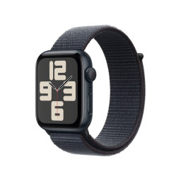 Часы Apple Watch SE 2024 44 мм, Корпус из алюминия цвета Темная ночь, Cпортивный браслет цвета Темная ночь купить в Уфе