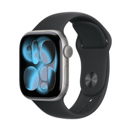 Умные часы Apple Watch Series 11 42 мм, корпус из алюминия цвета Space Gray, ремешок Sport Band цвета Black купить в Уфе
