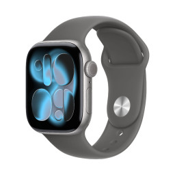 Умные часы Apple Watch Series 11 42 мм, корпус из алюминия цвета Space Gray, ремешок Sport Band цвета Stone Gray купить в Уфе