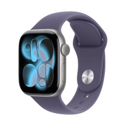 Умные часы Apple Watch Series 11 46 мм, корпус из алюминия цвета Space Gray, ремешок Sport Band цвета Purple Fog купить в Уфе